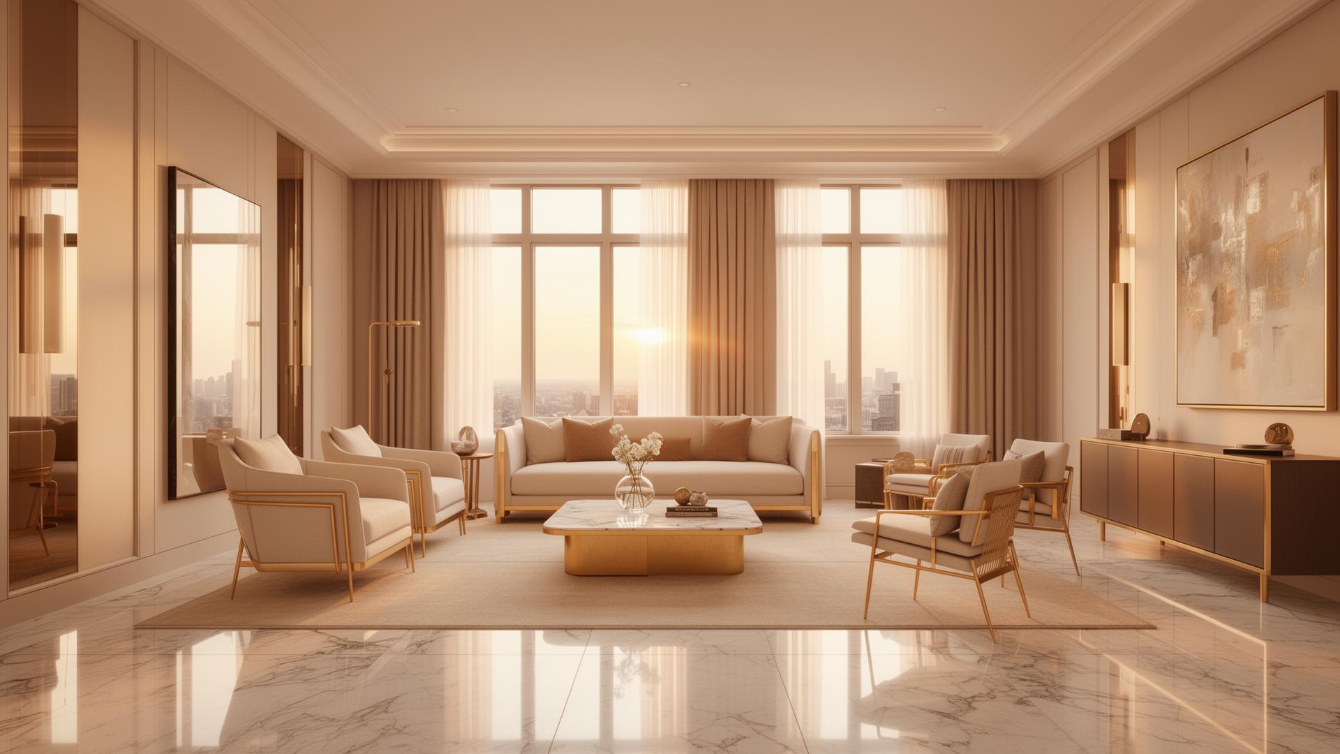 Elegant clean living room in Ottawa